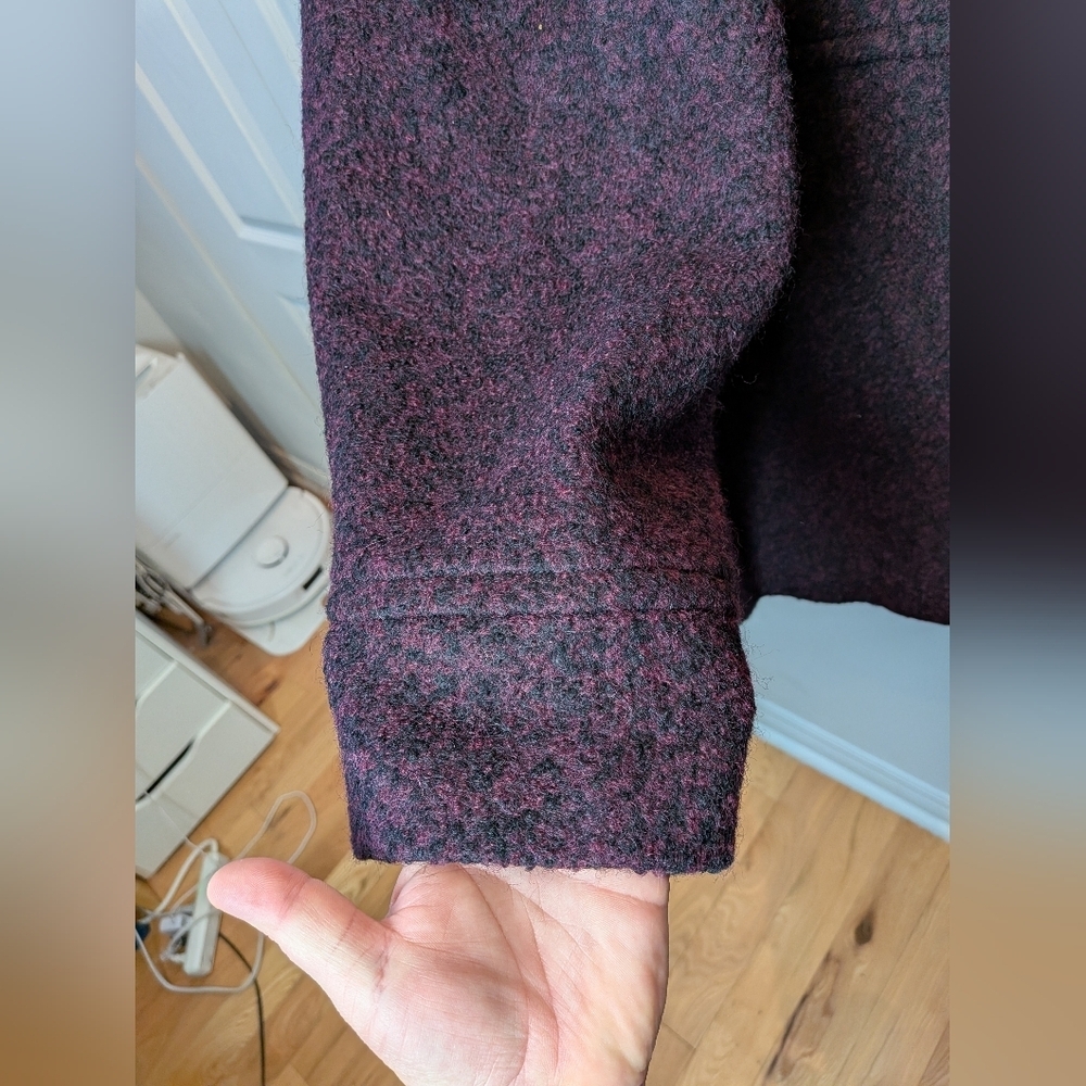 PENNINGTONS Plus Size Winter Women Coat Size 4X Purple And Black Buttons Closure - Picture 4 of 13